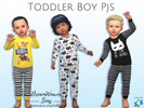 Sims 4 — Toddler Boy Pjs 01 by DreamWeaver_Sims — Set of 3 adorable boy pjs for toddlers only hope you enjoy! 