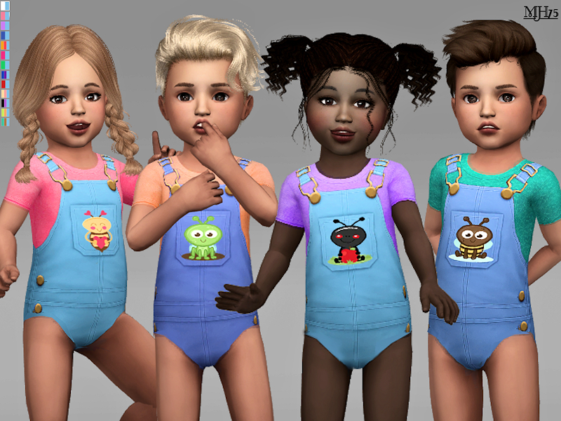 The Sims Resource S4 Little Critters Dungarees Toddler Mf