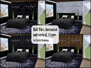 Sims 3 — Half Tiles Set by Prickly_Hedgehog — Set with 4 different half tile patterns, all of which come in both
