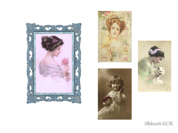 Sims 4 — Shabby Chic Living - Painting Mesh by ShinoKCR — Sample of Shabby Chic objects for your Simmies!