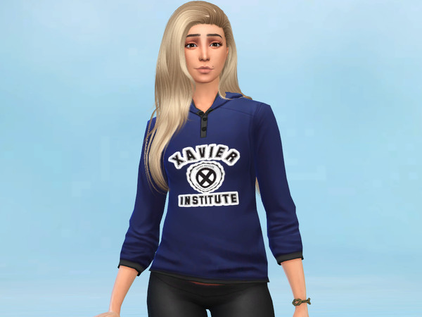 Sims 4 — X-Men Professor Charles Xavier Institute Unisex Shirt by Hasufel — Unisex shirt with the Xavier Institute logo