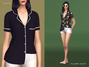 Sims 4 — Pajama Shirt by SLYD — ** 14 colors. ** New mesh by me. ** Recolor is allowed but PLEASE DO NOT include the