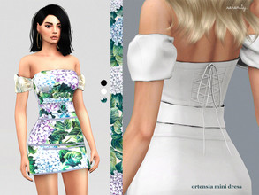 Sims 4 — ortensia mini dress by serenity-cc — - 3 swatches - custom thumbnail - not hq compatible