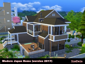 Sims 4 — Modern Japan Home (version 2017) by Dels_Godeoner — A project modeled on the real architecture of the suburbs of
