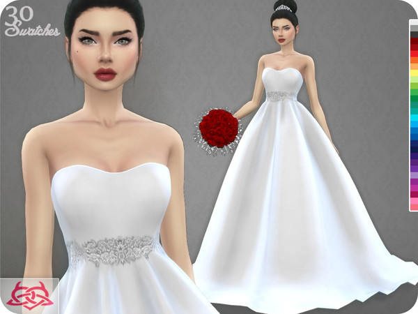 Sims 4 — Wedding Dress 7 RECOLOR 2 (Needs mesh) by Colores_Urbanos — 30 recolors Need mesh, look at recommended. Your