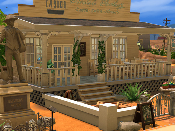Sims 4 — Western Steak Restaurant / nocc. by flubs2 — here is a cozy western restaurant for your sims it fits perfect