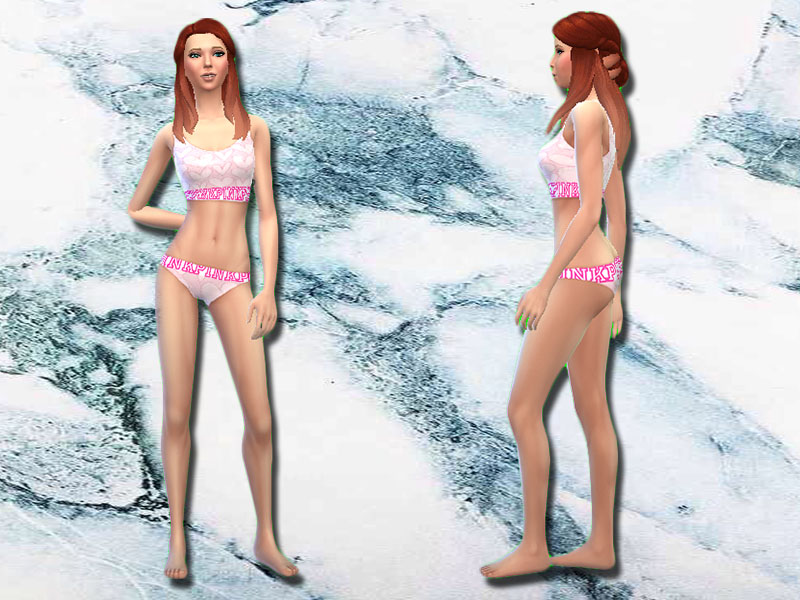 The Sims Resource - VS Pink Underwear Set