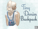 Sims 4 — Tiny Denim Backpack by CottonCandyHeart2 — Tiny Denim Backpack Teen to Elder Not compatible with right