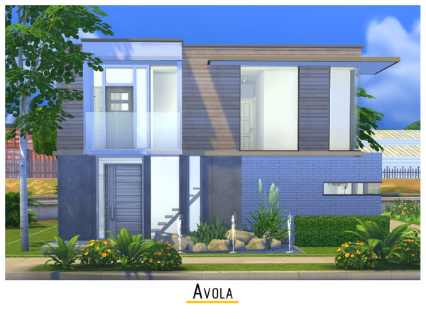 Sims 4 — Avola by jmn11 — Avola is a contemporary house with open plan living on the ground floor. The first floor