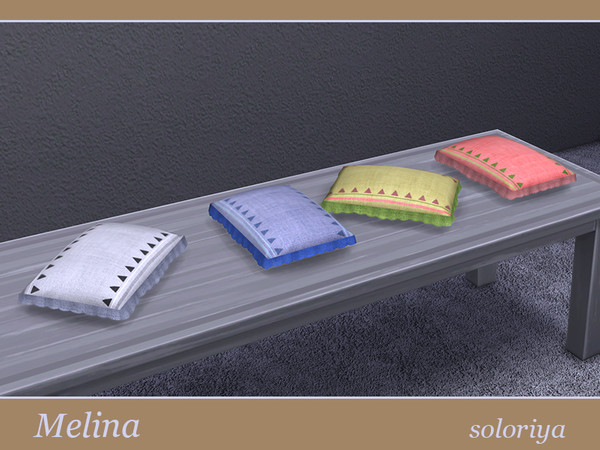 Sims 4 — Melina Floor Pillow by soloriya — Decorative pillow, you can place it on any surfaces. Part of Melina set. 4