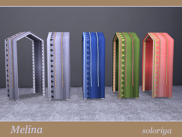 Sims 4 — Melina Curtain for Bed by soloriya — Curtain for the bed from this set. It has no footprint, so you can easily