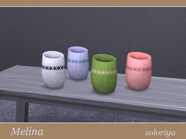 Sims 4 — Melina Bag by soloriya — Decorative small bag. 4 color variations. Category: Decorative - Miscellaneous.