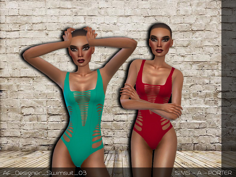 Sims 4 The Sims Resource | Sims A Porter Designer Cutout Swimsuit by TSR Creator