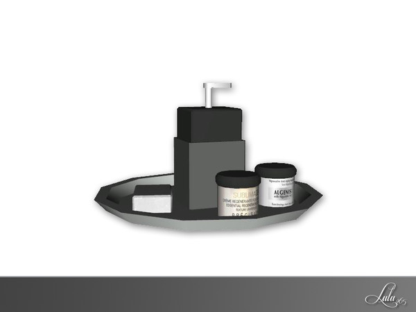 Sims 3 — Gray Tones Bathroom Bath Tray by Lulu265 — Part of the Gray Tones Bathroom Set Fully CAStable
