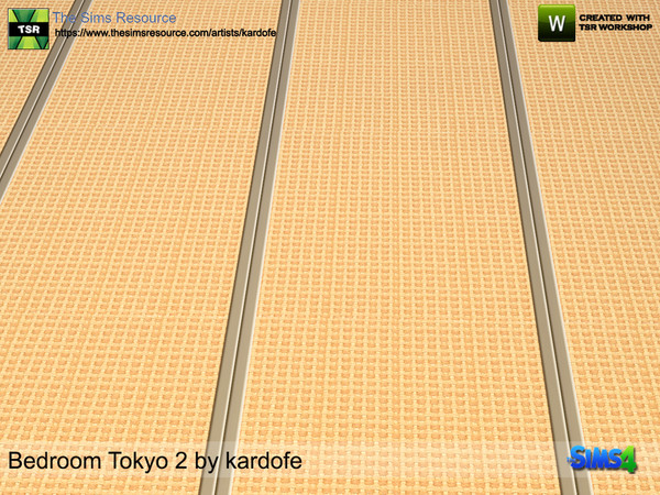 Sims 4 — kardofe_Bedroom Tokyo_Tatami by kardofe — Carpet looking like Japanese tatami 