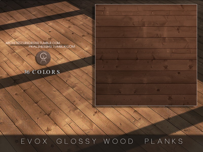 Pralinesims Evox Glossy Wood Planks