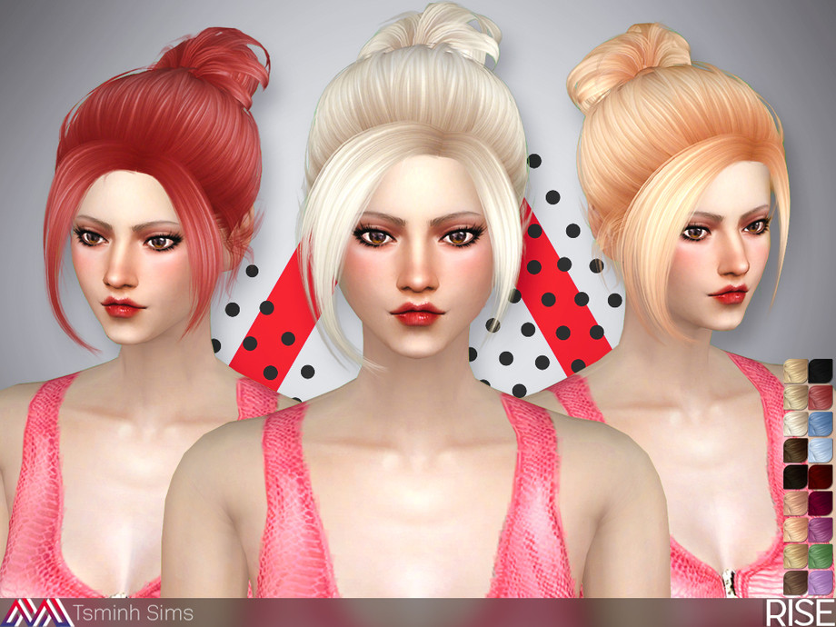 The Sims Resource Rise Hair 34