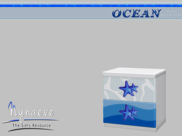 Sims 4 — Ocean Kids Nightstand by NynaeveDesign — Ocean Kids Bedroom - Nightstand Located in: Surfaces - Accent Tables