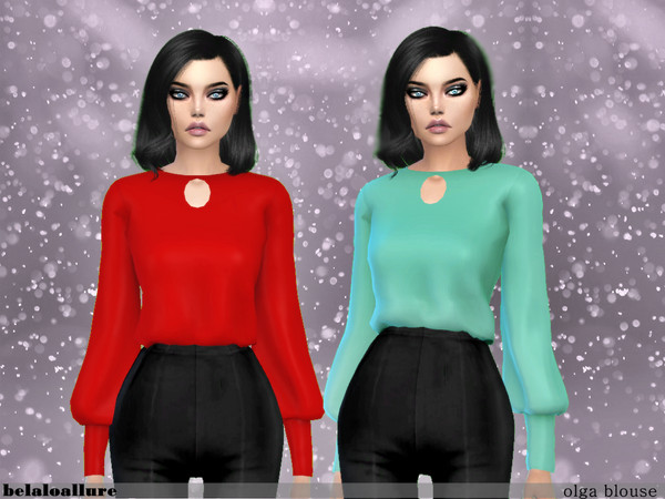 Sims 4 — belaloallure_olga blouse  by belal19972 — simple and elegant blouse for your ladies , enjoy .