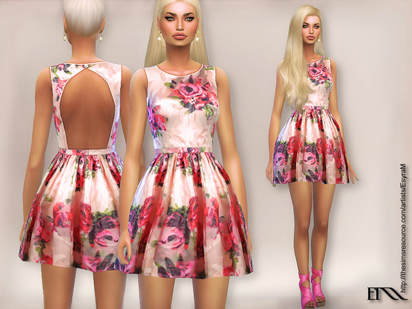 The Sims Resource - Adore Floral Dress