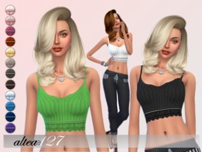 Sims 4 — Basic Top by altea127 — Basic Top ,short top of soft knit. Available in 14 colors