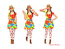 Sims 4 — Dress Junine Costume by MarahTheSims — Vestido caipira Festa Junina 1 - Dress Junine Costume *Recolor do jogo
