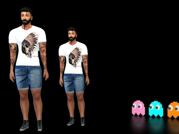 Sims 4 — iPug T shirt  by LerAss — T shirt for male indian style pug