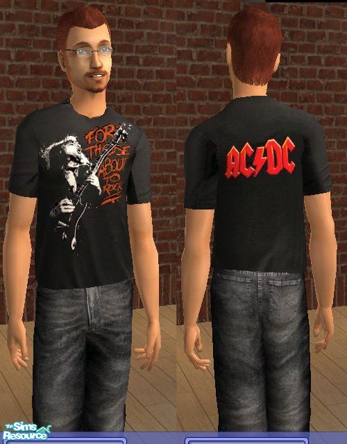 The Sims Resource - By Request 25......ACDC - Shirt 20