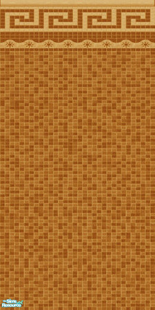 Sims 2 — Pool Wall Orange by Helenloki — Orange recolour of maxis pool wall.