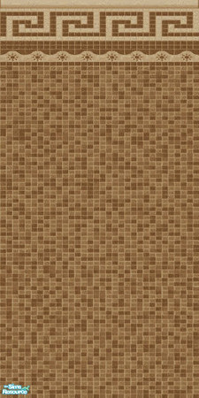 Sims 2 — Pool Wall Brown by Helenloki — Brown recolour of maxis pool wall.