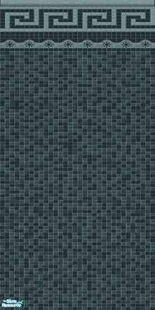 Sims 2 — Pool Wall Black by Helenloki — Black recolour of maxis pool wall.