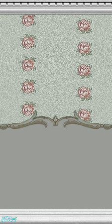 Sims 2 — 4 - 11 Free - 1 by Lorah — Brown and burgandy paisley, mint with pink roses, cream and tan palms.