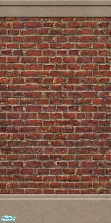 Sims 2 — Industro Brick Wall With Sandstone I by Darth_Joules — Industro brick wall with aged sandstone reinforments.