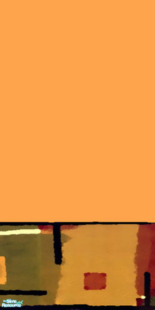 Sims 2 — Psycho! Abstracts - Individual Item by notlikecrazii — An abstract blend of oranges, olives, and well...orange.