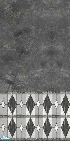 Sims 2 — Black Bath - Low by Astarta — Black bathroom tiles in 3 variations.