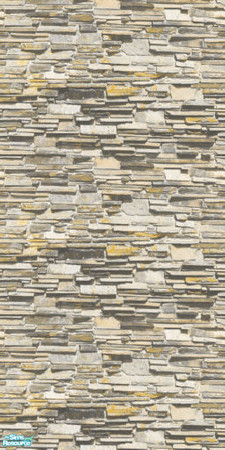 Sims 2 — 1950 Rock Beige Wall by Henwen — 