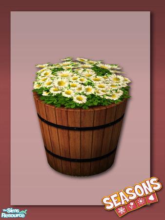 Sims 2 — Flower Barrel - Flower 04 by Shakeshaft — Part of a recolour set of Seasons Flower Barrel, Decoy Trellis and