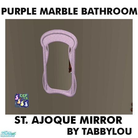 Sims 2 — TL - Pastel Purple Marble StAjoqueMirror by TabbyLou — St. Ajoque Mirror for Pastel Purple Marble Bathroom.