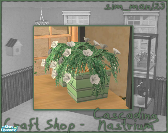 Sims 2 — Craft/Flower Shop - Cascading Nasturtium by sim_man123 — New cascading nasturtium mesh. Part of my Craft/Flower