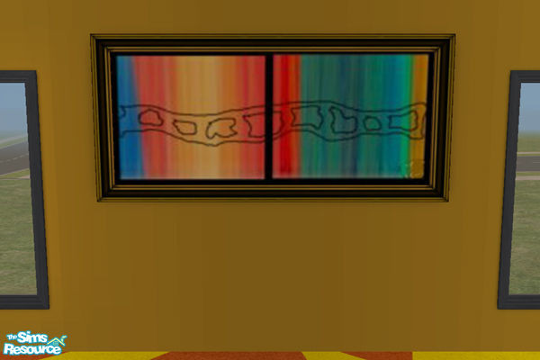 Sims 2 — Pieces Paintings - Retro Mix by Sheera — A part of my Pieces Paintings Set 02. This painting includes 2 pieces.