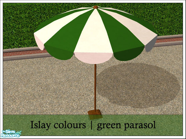Sims 2 — 'Islay' green parasol by prin6je — Green and white colour option for my 'Islay' parasol.