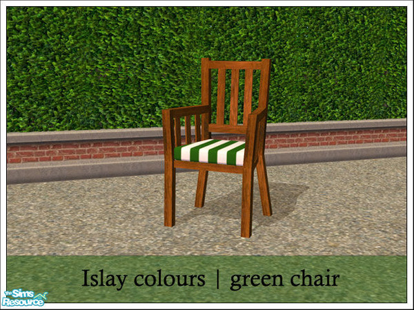 Sims 2 — 'Islay' green chair by prin6je — Green and white colour option for my 'Islay' garden chair.
