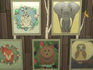 Sims 4 — Animal Paintings by irelasam0 — Cartoon Animal Paintings, great for children's bedrooms 5 Swatches: Fox, Owl,