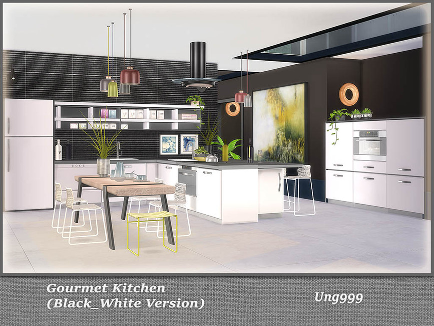 The Sims Resource Gourmet Kitchen ( Black and White Version )