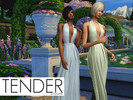 Sims 4 — TENDER long dress - mesh needed by KokoaMilk2 — AN ELEGANT LONG DRESS IN 5 DELICATE SHADES TENDER is nothing
