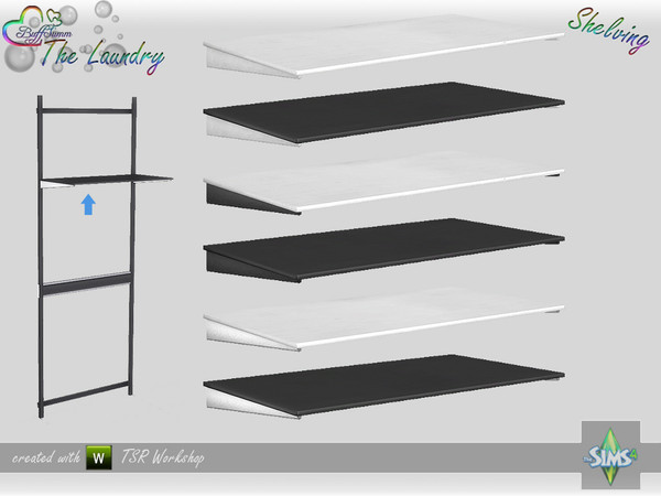 Sims 4 — The Laundry - Shelving - Board v2 by BuffSumm — Part of the *The Laundry Set* ***TSRAA***