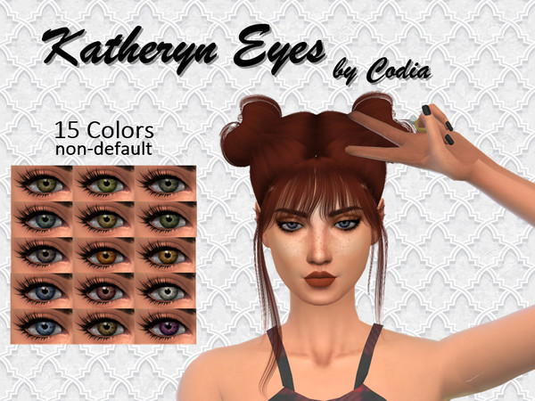 Sims 4 — Katheryn Eyes  by Codia — Non-default Categorized in Eyes color/ Genetic For Vampires too Hair by LeahLillith: