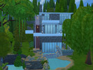 Sims 4 — The Fallingwater house by sarafallenscilla12 — This Frank Lloyd Wright's inspired house is something that I