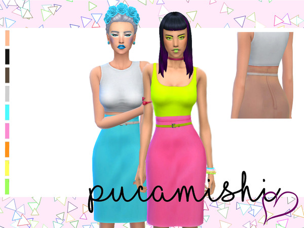 Sims 4 — TOKIO skirt by GGeorgge2 — Tokio HW skirt - 9x swatch - Maxis Match ( kinda )