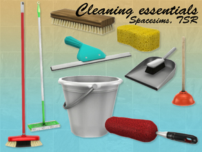 Sims 4 — Cleaning essentials by spacesims — This set provides everything your Sims need to incorporate cleaning into